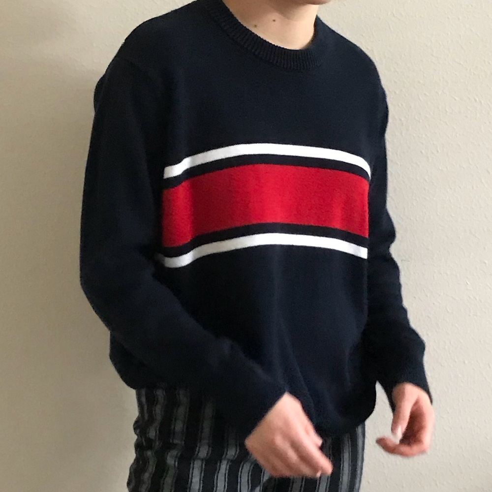 ✨Brandy Melville red and white strip sweater✨